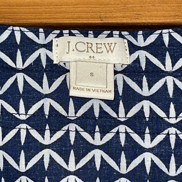 J. Crew Blue & White Cotton V Neck Tunic Sz. Small - Picture 6 of 9